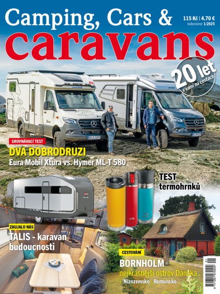 obálka časopisu Camping, Cars & Caravans (1-2) 1/2025