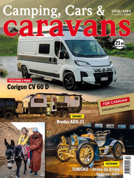 obálka časopisu Camping, Cars & Caravans (3-4) 2/2026