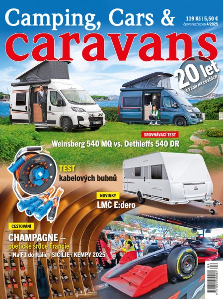 obálka časopisu Camping, Cars & Caravans (7-8) 4/2025