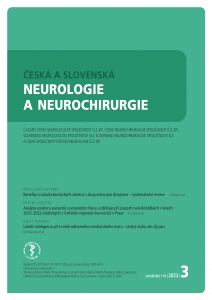 obálka časopisu Česká a slovenská neurologie a neurochirurgie  3/2023