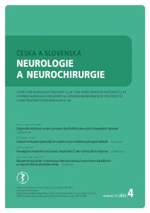 obálka časopisu Česká a slovenská neurologie a neurochirurgie  4/2023