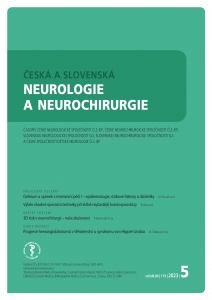obálka časopisu Česká a slovenská neurologie a neurochirurgie  5/2023
