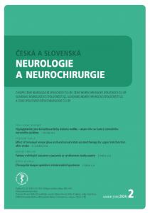obálka časopisu Česká a slovenská neurologie a neurochirurgie  2/2024