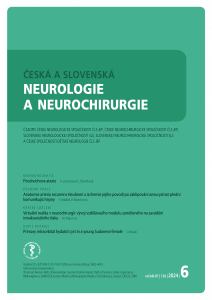 obálka časopisu Česká a slovenská neurologie a neurochirurgie  6/2024 + příloha