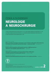 obálka časopisu Česká a slovenská neurologie a neurochirurgie  2/2025