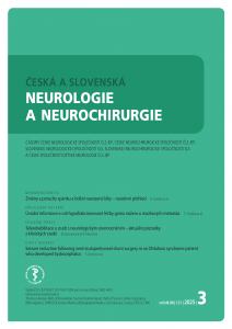 obálka časopisu Česká a slovenská neurologie a neurochirurgie  3/2025