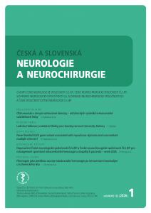 obálka časopisu Česká a slovenská neurologie a neurochirurgie  1/2026