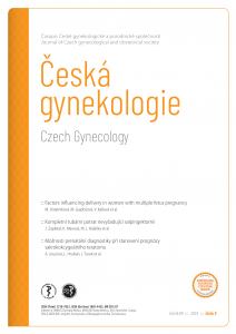 obálka časopisu Česká gynekologie  3/2024