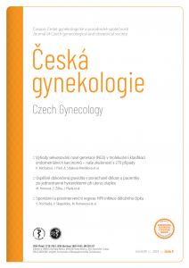 obálka časopisu Česká gynekologie  5/2024