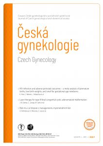 obálka časopisu Česká gynekologie  4/2025