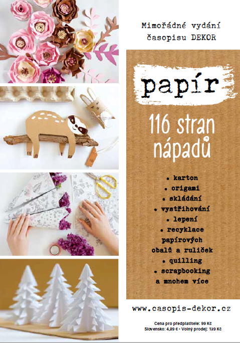 obálka časopisu Dekor speciál Papír