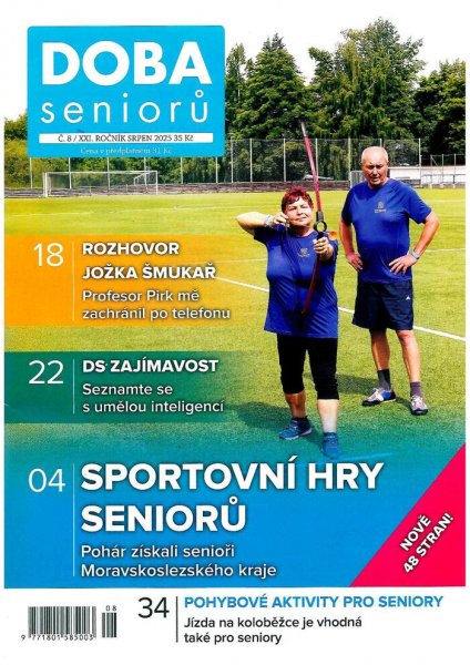 obálka časopisu Doba seniorů 8/2025