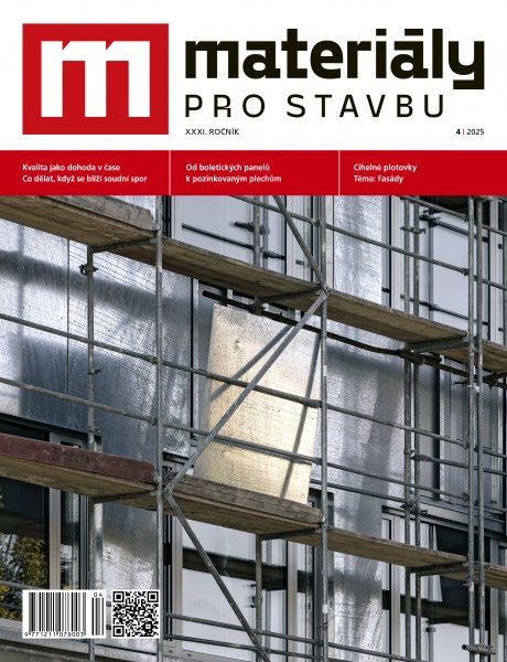 obálka časopisu Materiály pro stavbu 4/2025