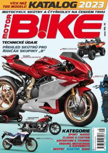 obálka časopisu Motorbike Katalog motocyklů, skútrů a čtyřkolek 1/2023