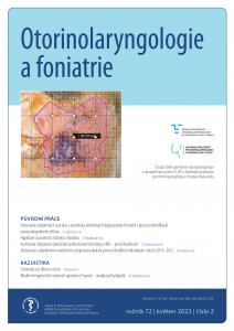 obálka časopisu Otorinolaryngologie a foniatrie  2/2023