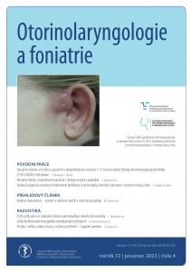 obálka časopisu Otorinolaryngologie a foniatrie  4/2023