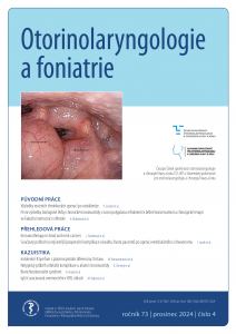 obálka časopisu Otorinolaryngologie a foniatrie  4/2024