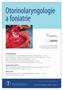 obálka časopisu Otorinolaryngologie a foniatrie  1/2025