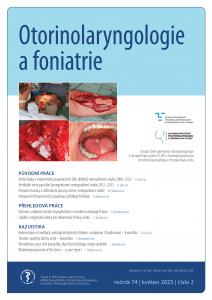 obálka časopisu Otorinolaryngologie a foniatrie  2/2025