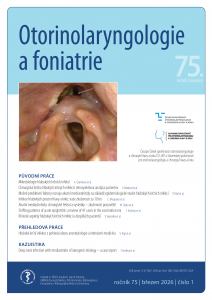 obálka časopisu Otorinolaryngologie a foniatrie  1/2026