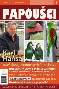 obálka časopisu Papoušci 1/2025