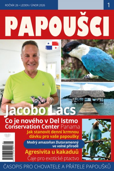 obálka časopisu Papoušci 1/2026