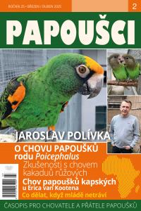 obálka časopisu Papoušci 2/2025