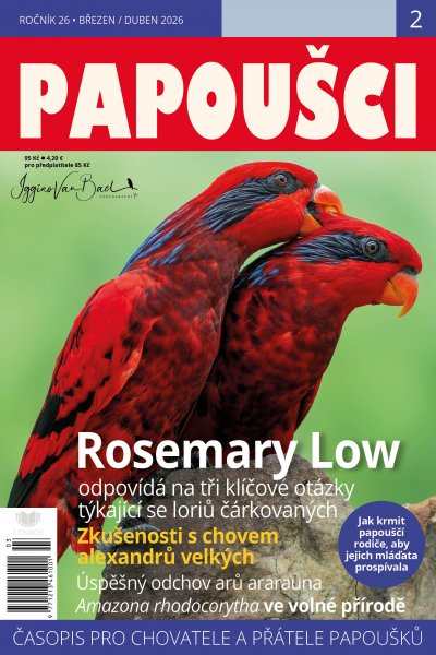obálka časopisu Papoušci 2/2026