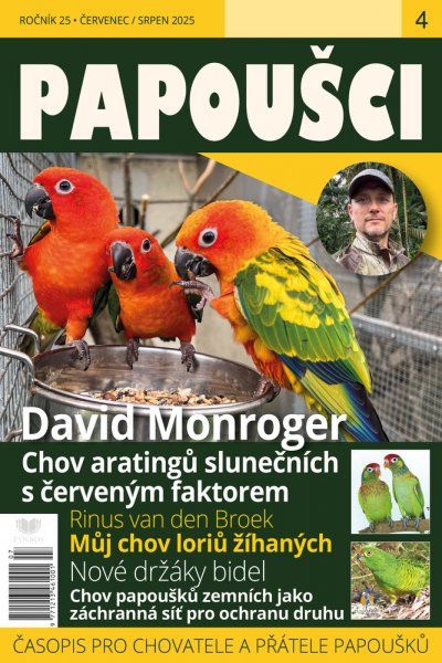 obálka časopisu Papoušci 4/2025