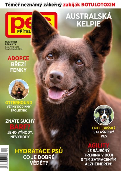 obálka časopisu Pes přítel člověka 8/2025
