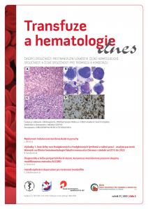 obálka časopisu Transfuze a hematologie dnes  2/2025