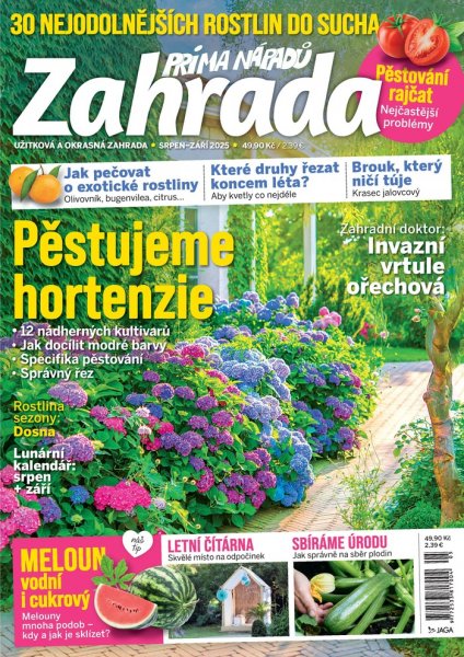 obálka časopisu Zahrada prima nápadů 8-9/2025