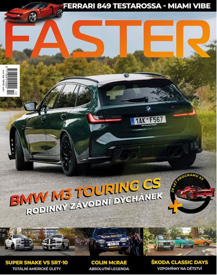 titulní strana časopisu Faster Magazine a jeho předplatné