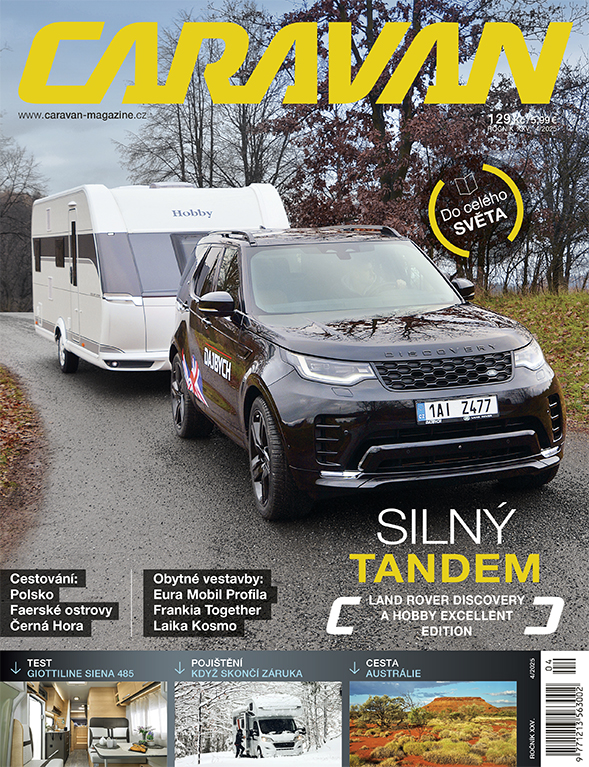 titulní strana časopisu Caravan Magazine a jeho předplatné