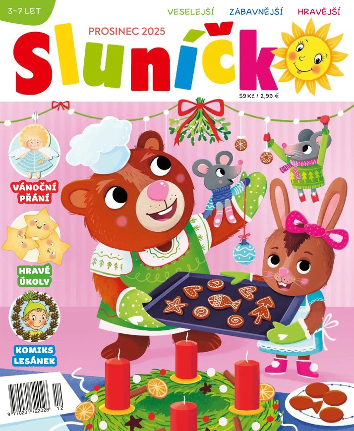 titulní strana časopisu Sluníčko a jeho předplatné