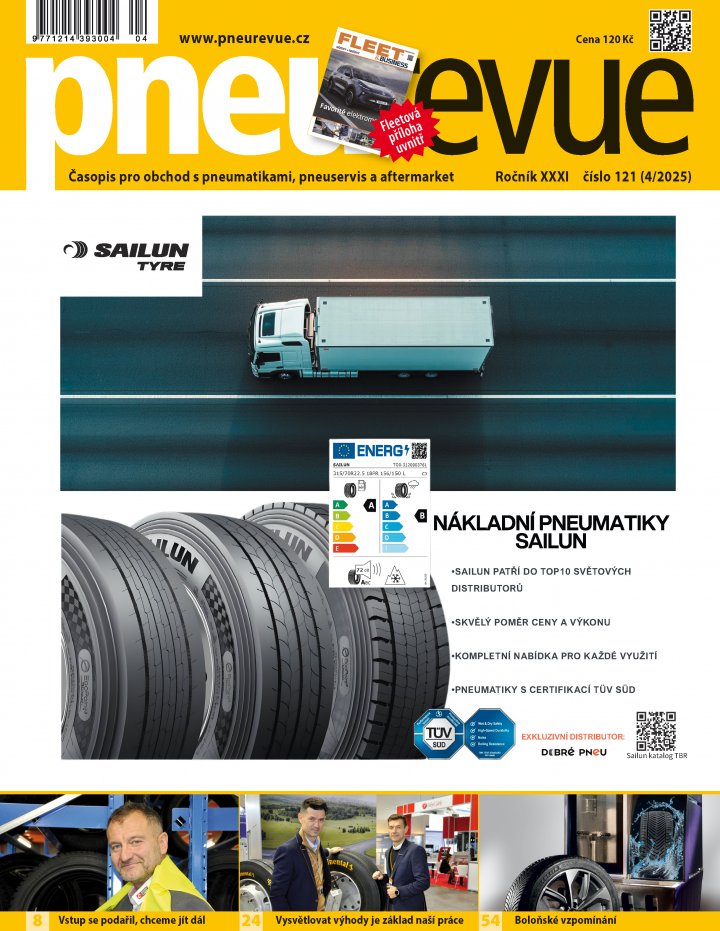 titulní strana časopisu Pneu revue a jeho předplatné