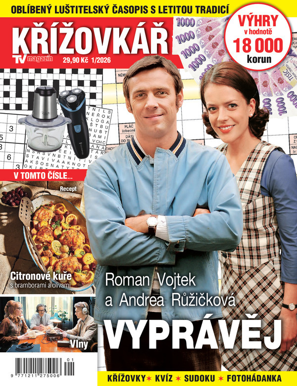 titulní strana časopisu Křížovkář TV magazín a jeho předplatné