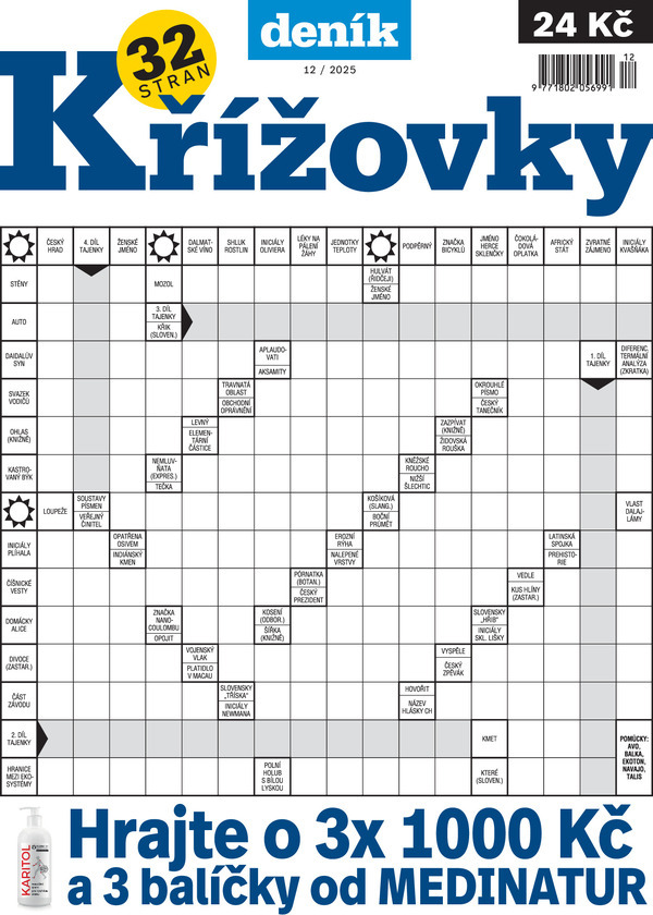 titulní strana časopisu Deník křížovky a jeho předplatné