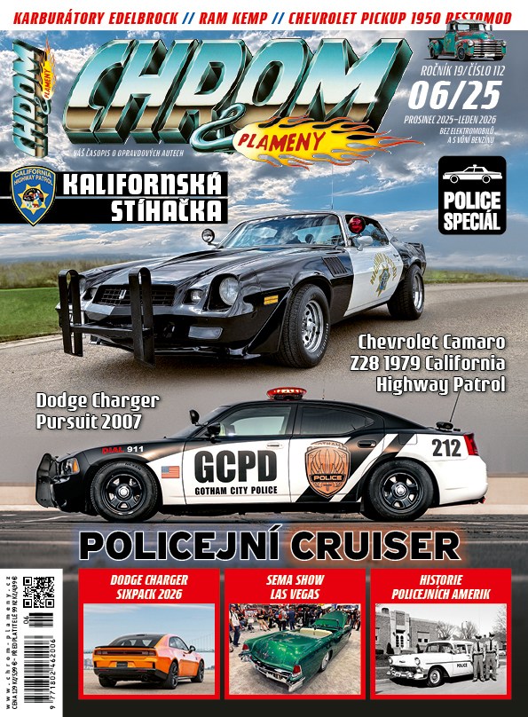 titulní strana časopisu Chrom & Plameny a jeho předplatné