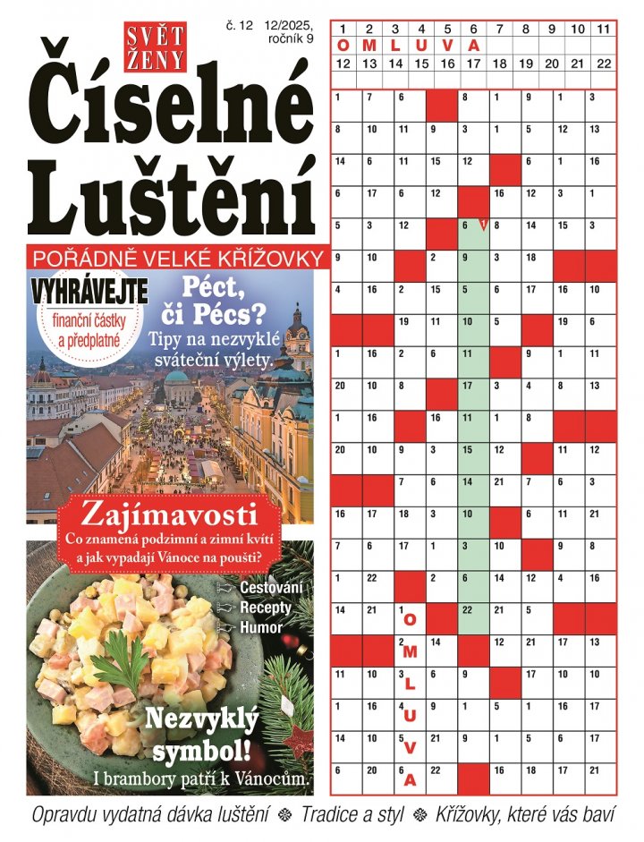 titulní strana časopisu Svět ženy číselné luštění a jeho předplatné