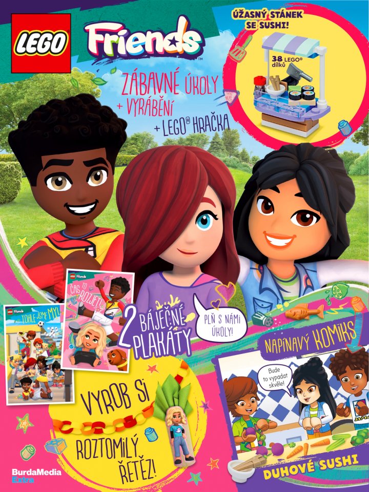titulní strana časopisu LEGO&reg; Friends a jeho předplatné