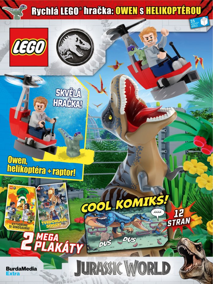 titulní strana časopisu LEGO&reg; Jurassic World&trade; a jeho předplatné
