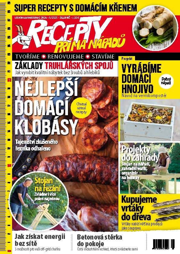 titulní strana časopisu Recepty prima nápadů a jeho předplatné