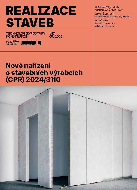 titulní strana časopisu Realizace staveb a jeho předplatné