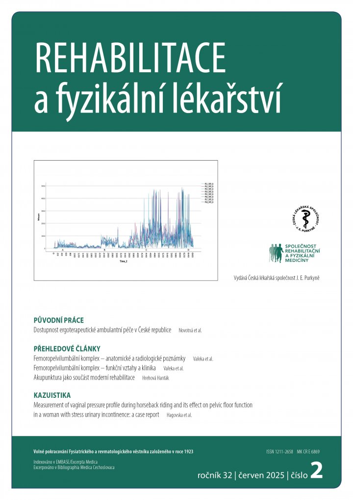 titulní strana časopisu Rehabilitace a fyzikální lékařství  a jeho předplatné