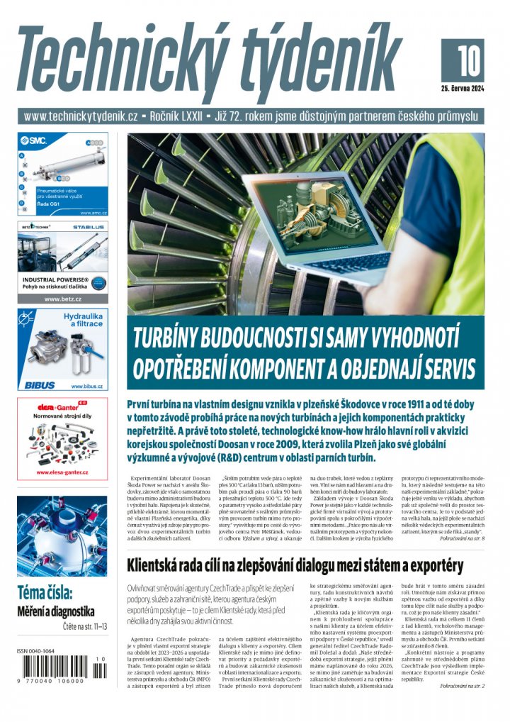 titulní strana časopisu Technický týdeník a jeho předplatné