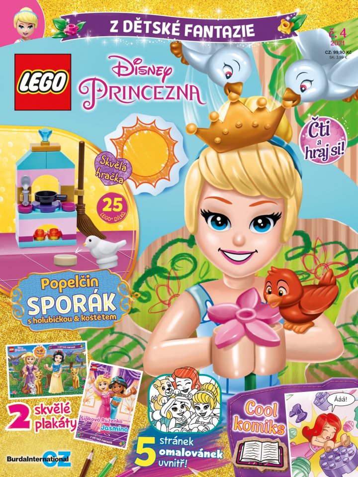 titulní strana časopisu LEGO&reg; Disney Princezna&trade; a jeho předplatné