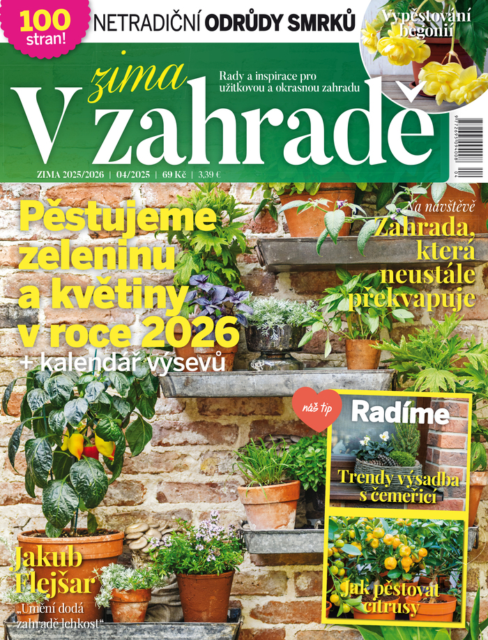 titulní strana časopisu V Zahradě a jeho předplatné