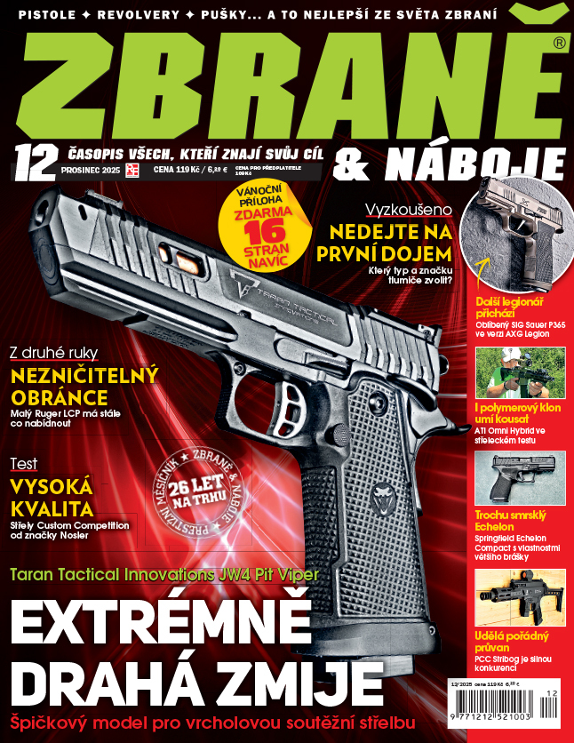 titulní strana časopisu Zbraně a náboje a jeho předplatné
