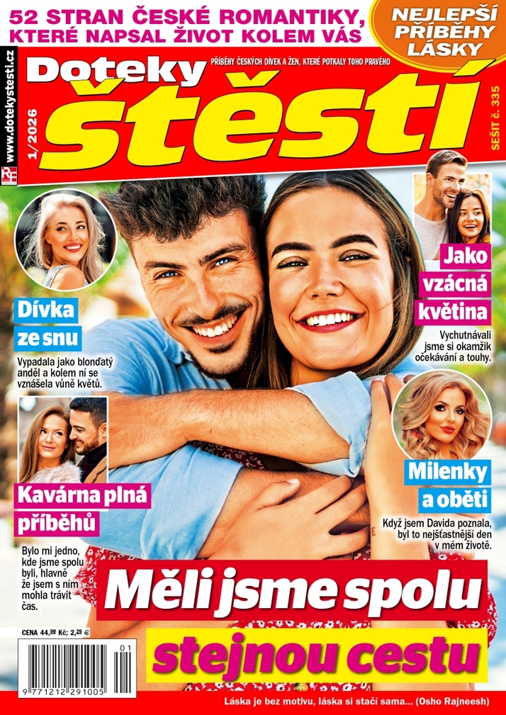 titulní strana časopisu Doteky štěstí a jeho předplatné